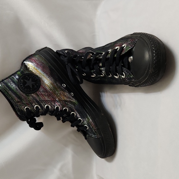 Converse CTAS Metallic Rainbow High-Top Sneakers (W Size 10) - Picture 6 of 13